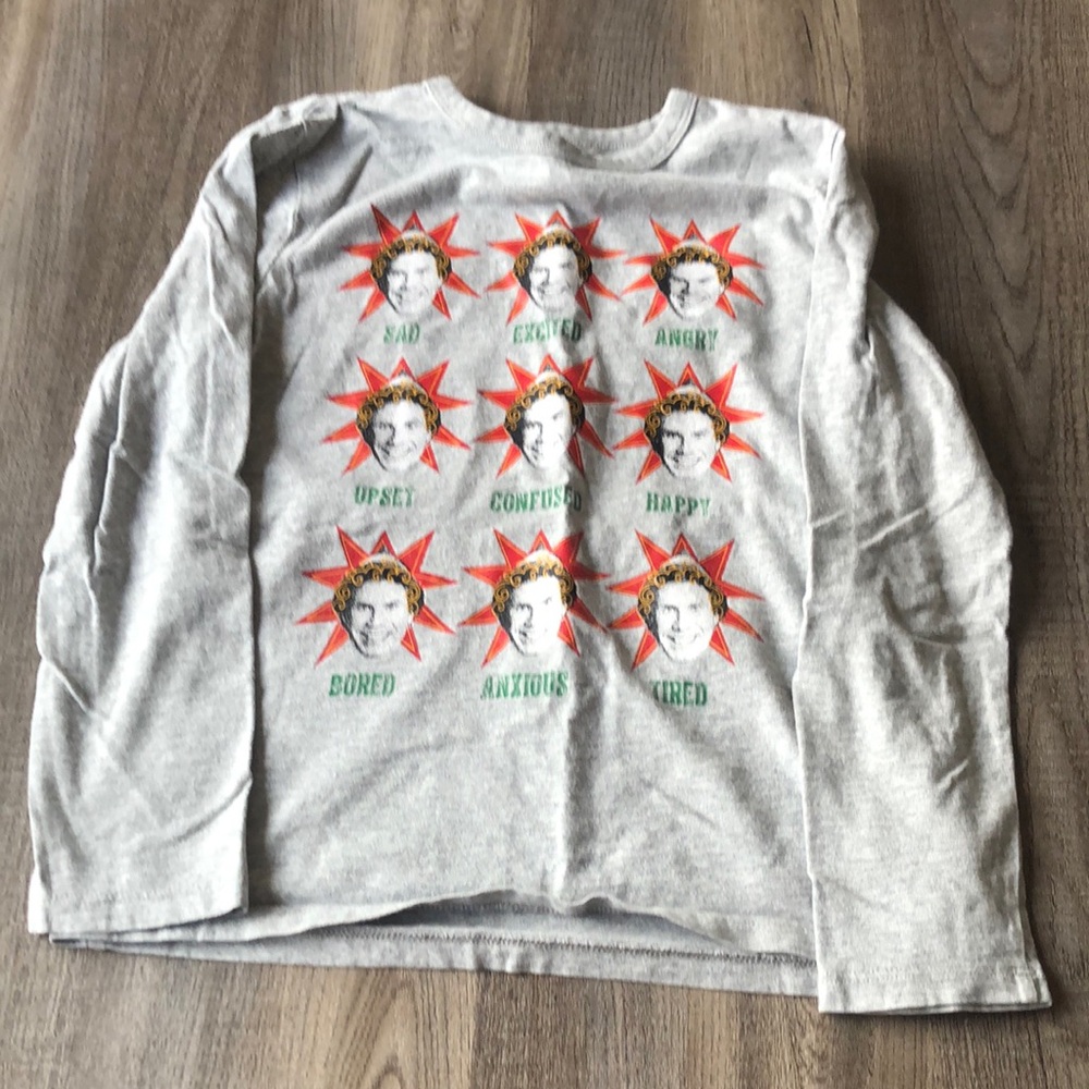 Kids Gray Buddy The Elf Graphic Long Sleeve Shirt